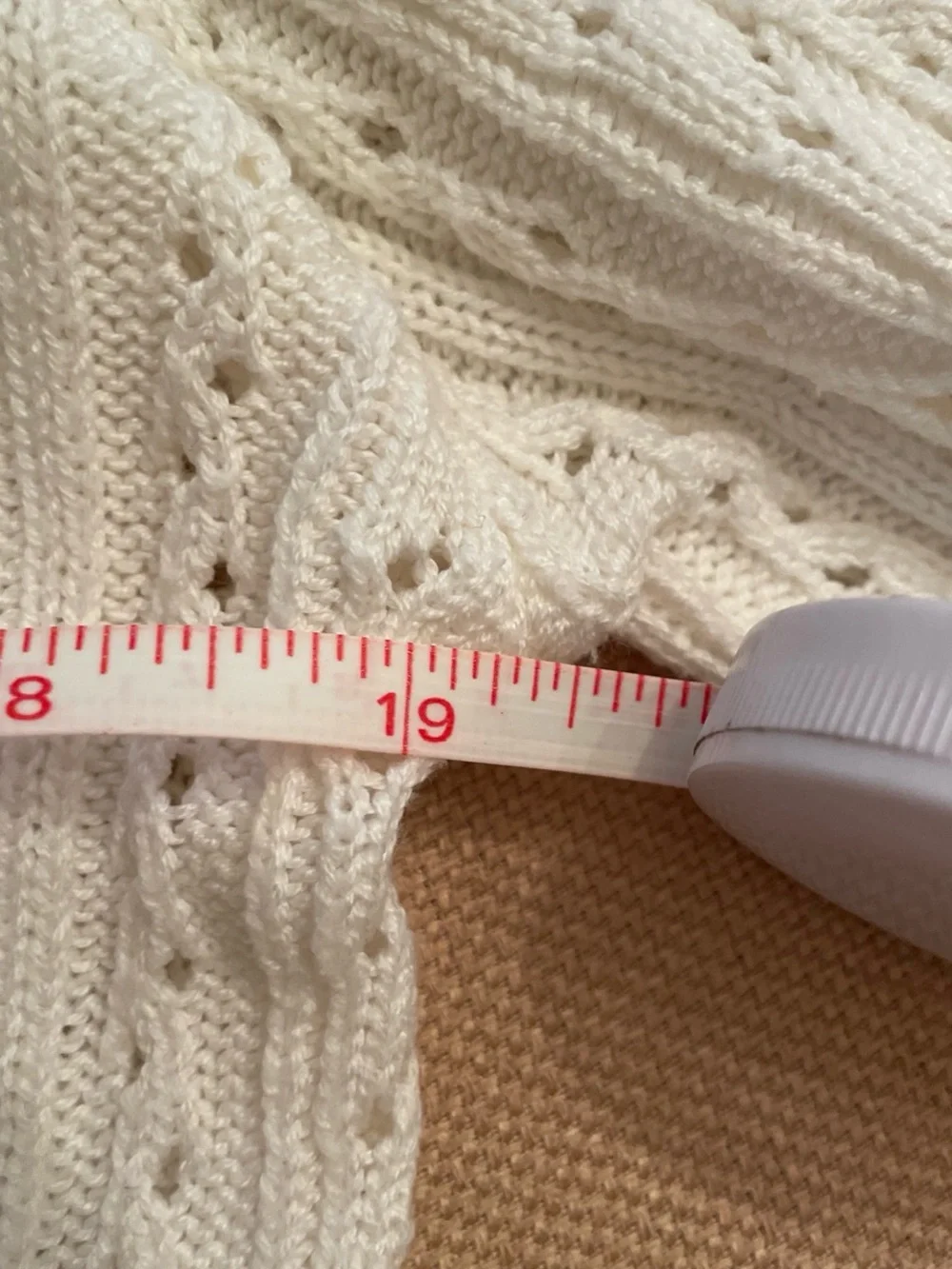 White Knit Cardigan Sweater